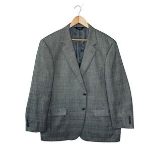 JOS A BANK Signature Glen Plaid Silk Camel Hair Sport Coat Mens Size 46R